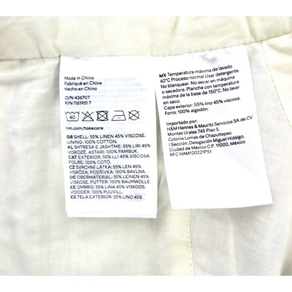 NEW! H&M Linen Blend Halter Crop Top Colorful SZ 10 - Picture 16 of 16